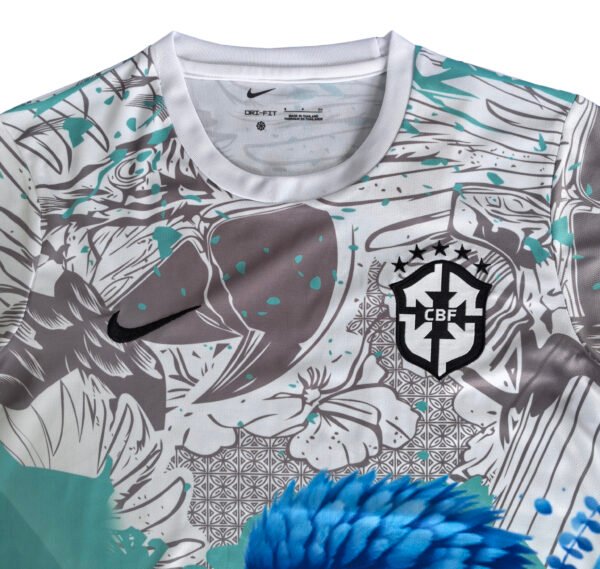 N4032 2025 Brazil Blue Parrot Special Soccer Jersey