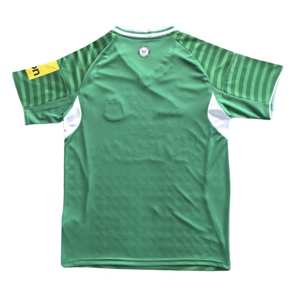 Manchester United third soccer jersey for 2025/26 season, featuring green design and team logo.