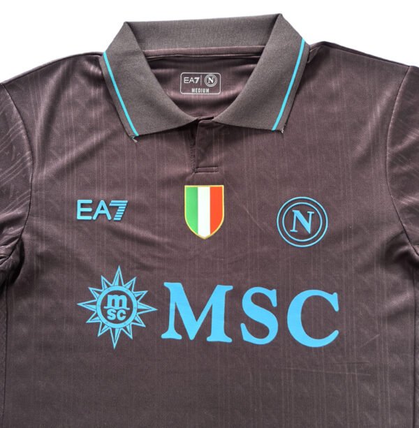 Manchester United 2025/26 Third Soccer Jersey Manchester United third jersey 2025/26 with team logos and Italian flag.