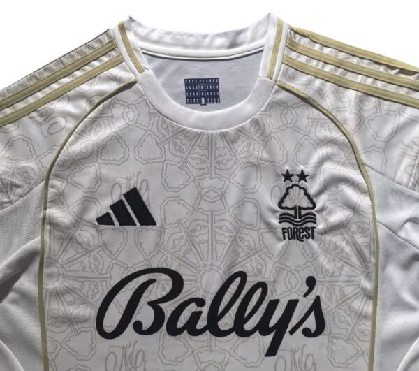 Manchester United 2025/26 Third Soccer Jersey Manchester United third soccer jersey for 2025/26 season with Forest logo and gold accents.