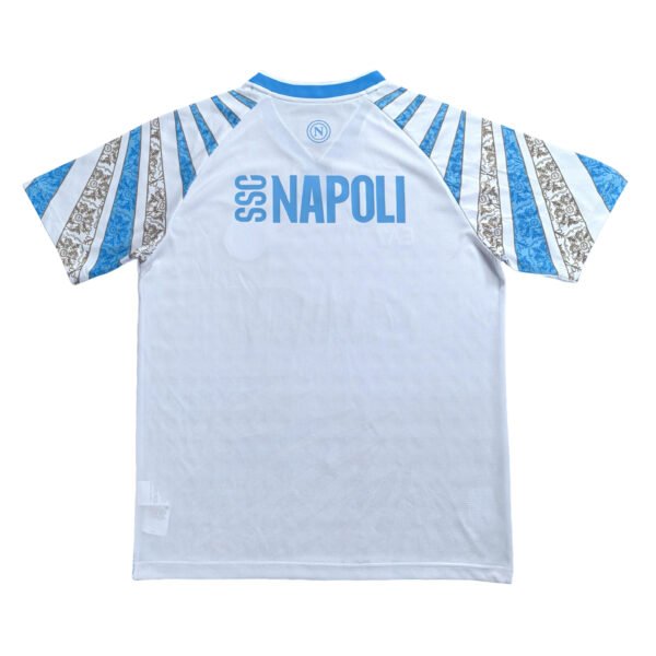 Manchester United 25/26 Third Soccer Jersey Manchester United third jersey 2025/26 with SSC Napoli logo, blue and white design.
