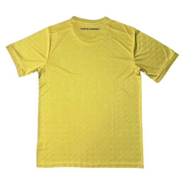 Manchester United third kit 2025/26, yellow football jersey for fans and players.