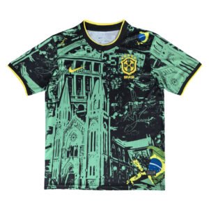 XK1733 (3) 25/26 Brazil Cathedral Special Edition Green Soccer Jersey