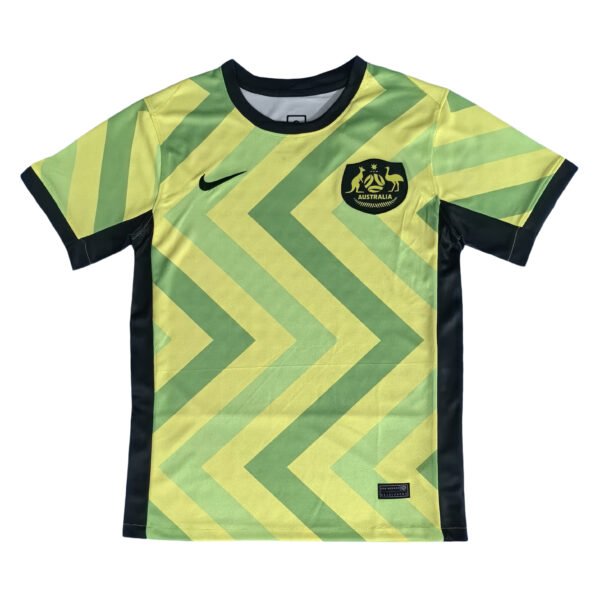 XK1733 (66) 2025 Australia Home Yellow Soccer Jersey