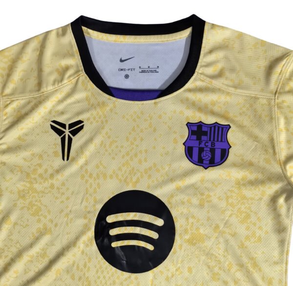 XK1733 (7) 25/26 Barcelona Kobe Yellow Special Soccer Jersey