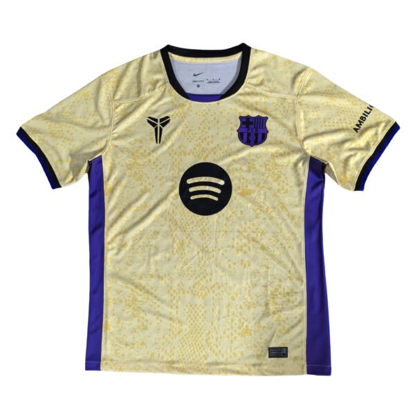 XK1733 (9) 25/26 Barcelona Kobe Yellow Special Soccer Jersey