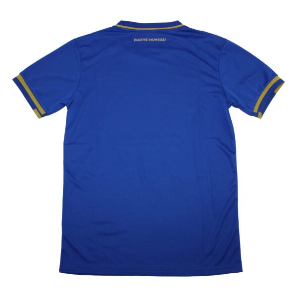 Manchester United 25/26 Third Soccer Jersey Manchester United third kit jersey for 2025/26 season, blue with gold accents.