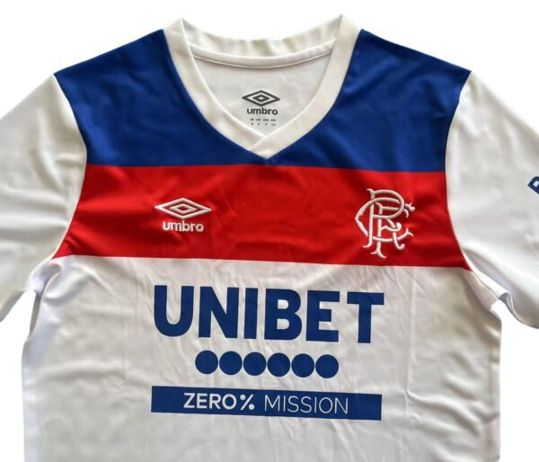 Lisbon Training Soccer Jersey with Rangers FC logo and UNIBET sponsor.