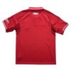 Manchester United third kit 2025/26, red football jersey with sponsor logos.