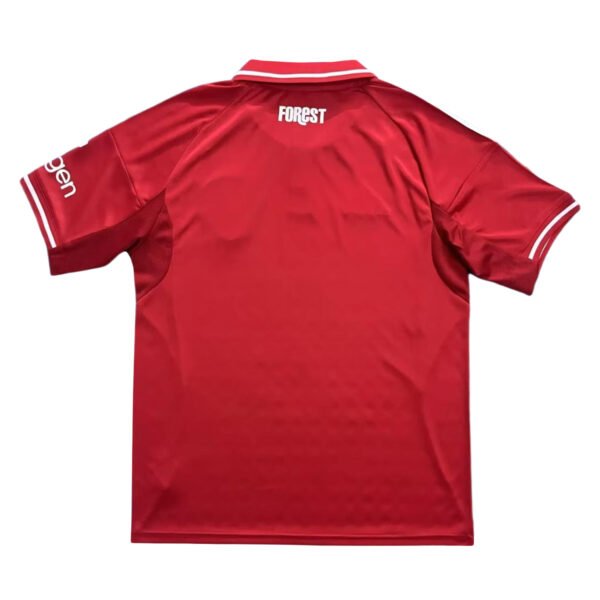 Manchester United third kit 2025/26, red football jersey with sponsor logos.