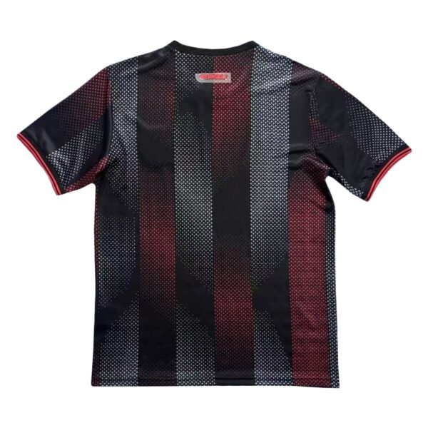 Pisa 25/26 Home Soccer Jersey High-quality Pisa 25/26 home soccer jersey with black and red vertical stripes, perfect for fans and.