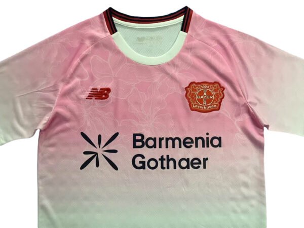 Pisa 25/26 Home Soccer Jersey Pisa 25/26 home jersey featuring pink and white design with club logo and sponsor Barmenia Gothaer.