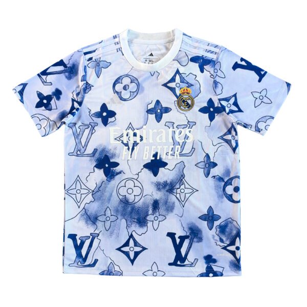 25/26 Real Madrid LV collab white soccer jersey