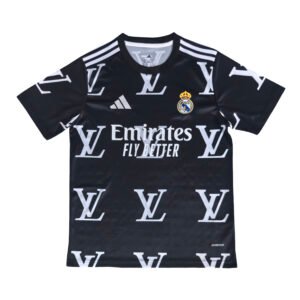 25/26 Real Madrid LV collab Black soccer jersey