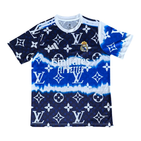 25/26 Real Madrid LV collab Blue soccer jersey