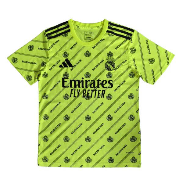 25/26 Real Madrid Neon Green Training soccer jersey