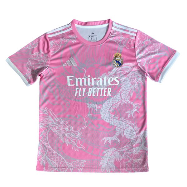 25/26 Real Madrid White Dragon Pink soccer jersey