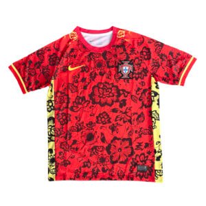 2025 Portugal Red Flower Special Edition Soccer Jersey