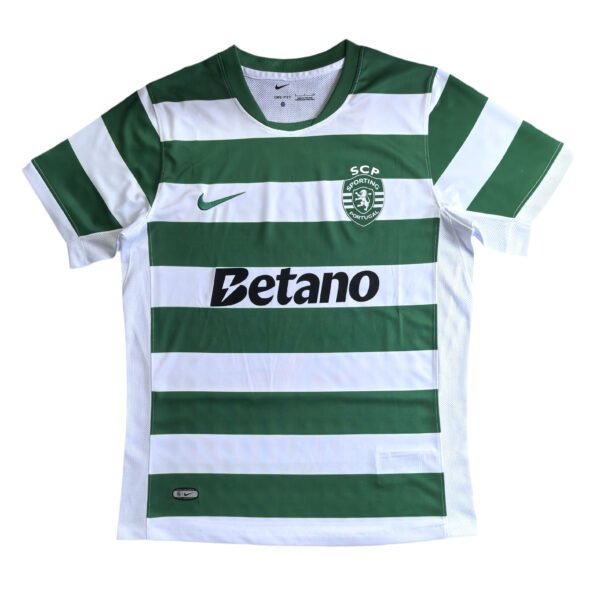 Pisa 25/26 home soccer jersey with green and white stripes, team crest, and Betano sponsor.