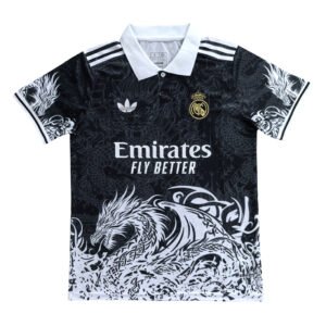 25/26 Real Madrid Black Polo Shirt