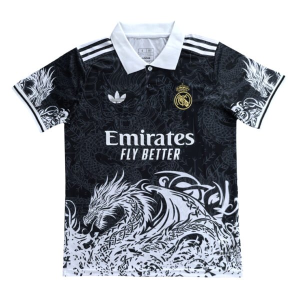 25/26 Real Madrid Black Polo Shirt
