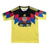 Manchester United third soccer jersey 2025/26 with vibrant yellow, black, red, and blue design.