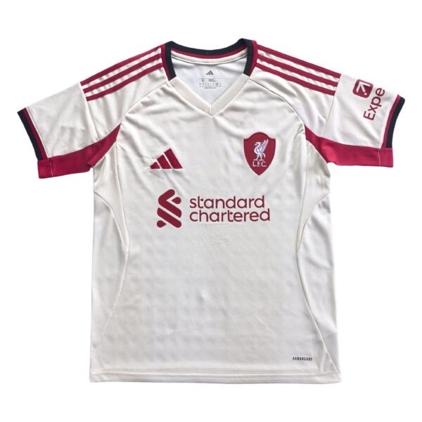 Official Liverpool 25/26 home soccer jersey for fans and players. Perfect for game day and team supp.