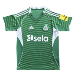 Manchester United third kit 2025/26 with green design and team logo.