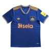Manchester United third kit 2025/26 with blue design and team logos.