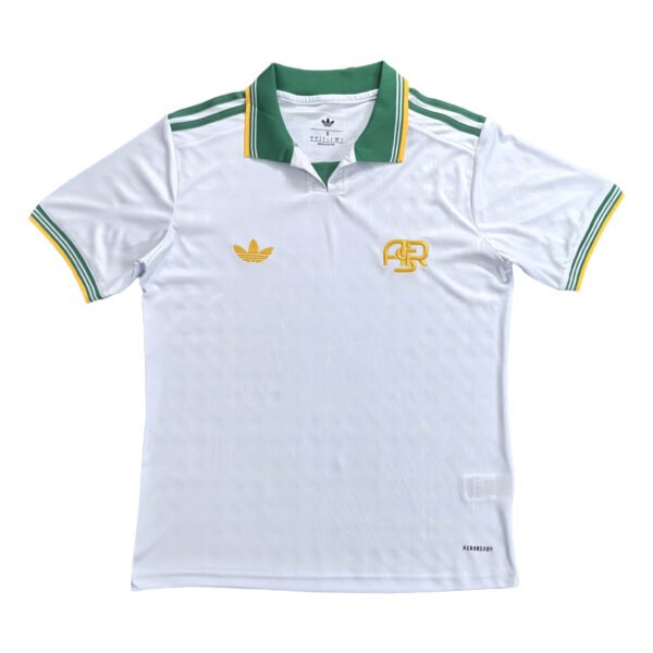 Lisbon training soccer jersey with green and yellow accents, perfect for team practice.