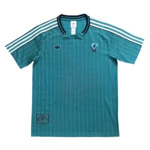 High-quality Pisa 25/26 home soccer jersey with vertical stripes and team logo. Perfect for fans and.