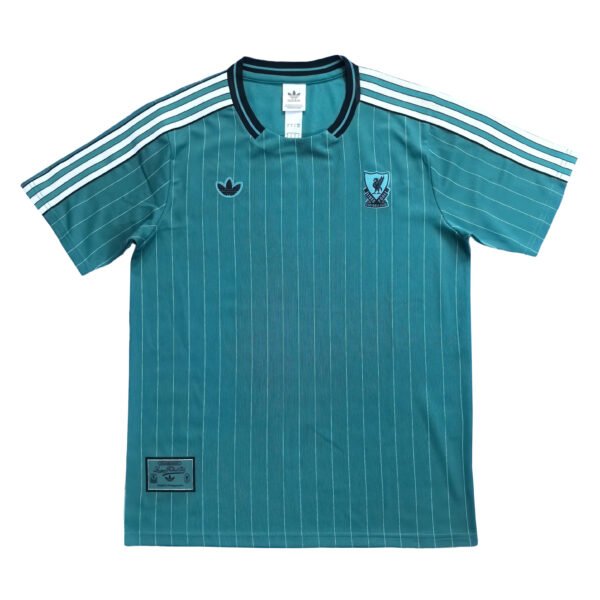 High-quality Pisa 25/26 home soccer jersey with vertical stripes and team logo. Perfect for fans and.