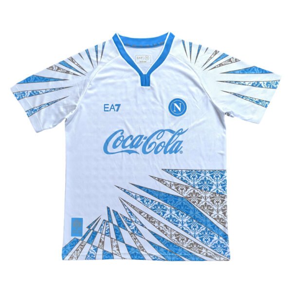 Manchester United third kit 2025/26 with Coca-Cola sponsor logo and modern design.