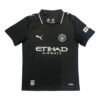 Lisbon training soccer jersey for Manchester City 2025/26 season, black with team logo and sponsor d.