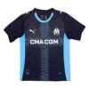 Training soccer jersey with OM logo and blue accents.