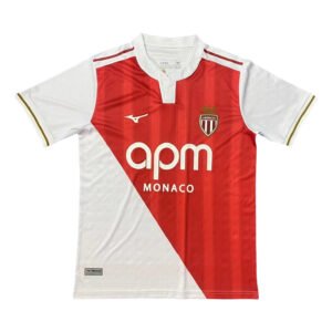 Manchester United third jersey 2025/26, red and white, with club crest and sponsor logo.