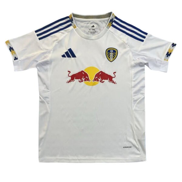 High-quality Lisbon training soccer jersey with Red Bull logo and team emblem.