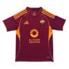 Training soccer jersey for Roma's 25/26 season, featuring team logo and vibrant colors.