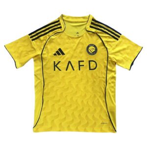 Lisbon Training Soccer Jersey for 25/26 season, yellow with black accents.