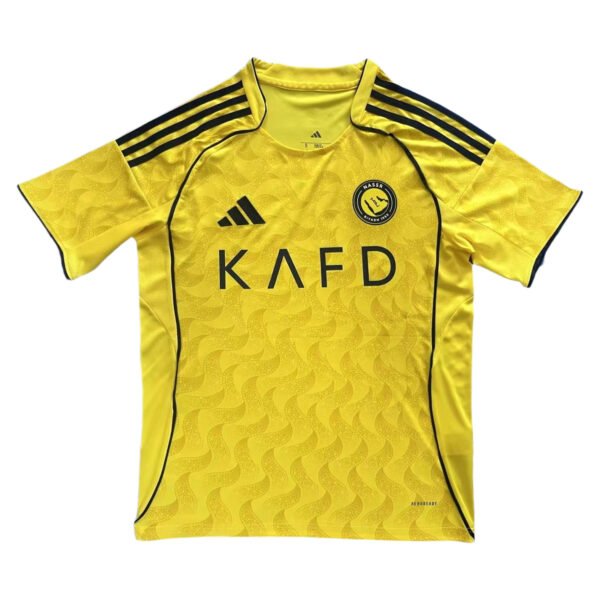 Lisbon Training Soccer Jersey for 25/26 season, yellow with black accents.