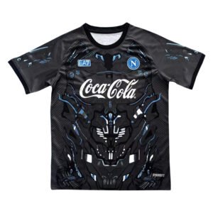 Manchester United third soccer jersey for 2025/26 season with black and blue design.