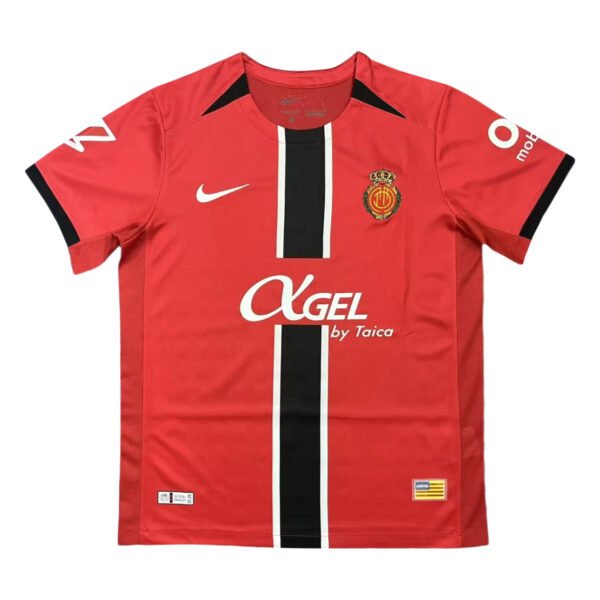 Red Lisbon training soccer jersey with team logo and sponsor details.