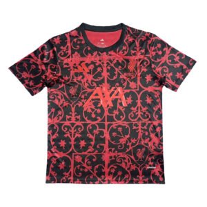 Pisa 25/26 home soccer jersey with intricate red and black design.
