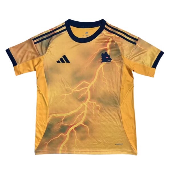 Training soccer jersey with lightning design, ideal for practice sessions.