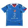 Blue Atlético Madrid training jersey for 25/26 season with Riyadh Air sponsor.