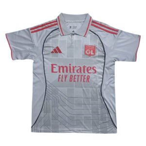 Pisa 25/26 home soccer jersey with Lyon badge and Adidas logo, lightweight and breathable.