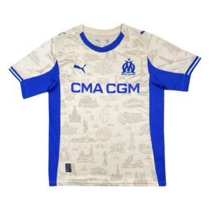 Lisbon 2025/26 soccer training jersey with Marseille logo and blue accents.