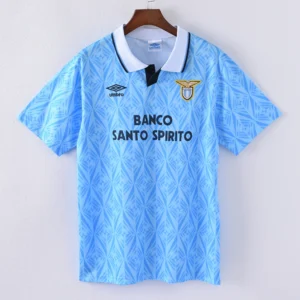 1587bc (105) Retro 1991-1992 Lazio Home Jersey