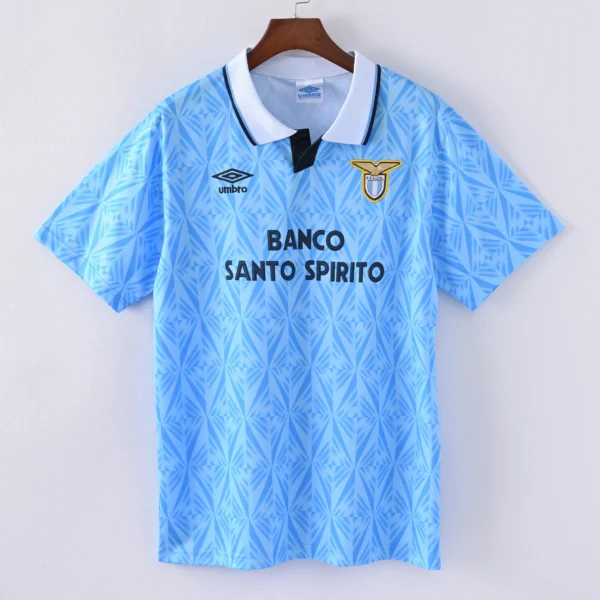 1587bc (105) Retro 1991-1992 Lazio Home Jersey