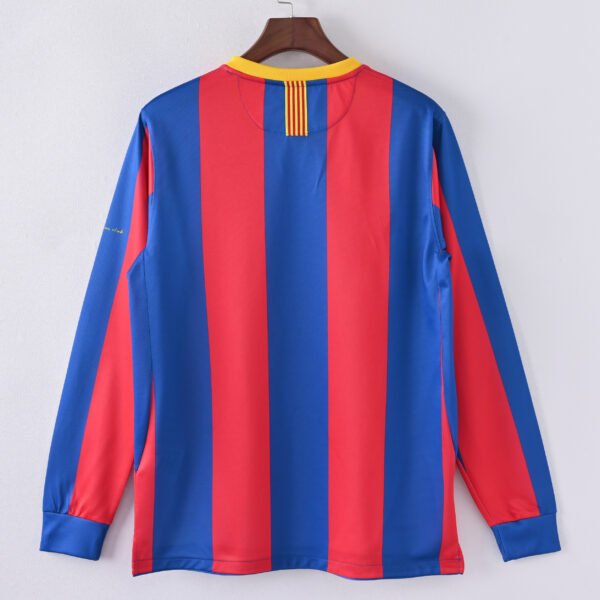 1587bc (138) Retro Long Sleeve 2010-2011 Barcelona Home Jersey